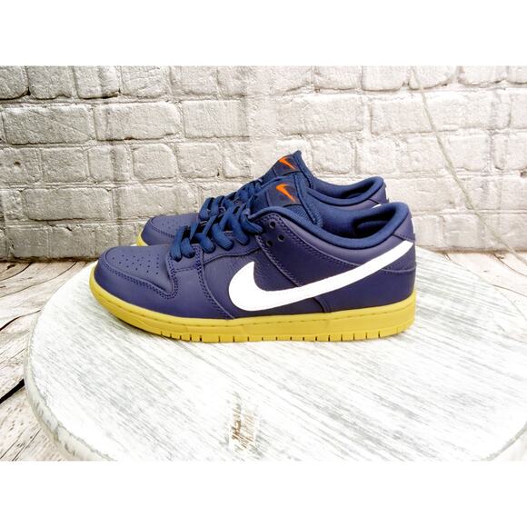 Nike SB Dunk Low Pro Navy White Navy Marine Men Size 8 Used OG Box - Picture 6 of 15